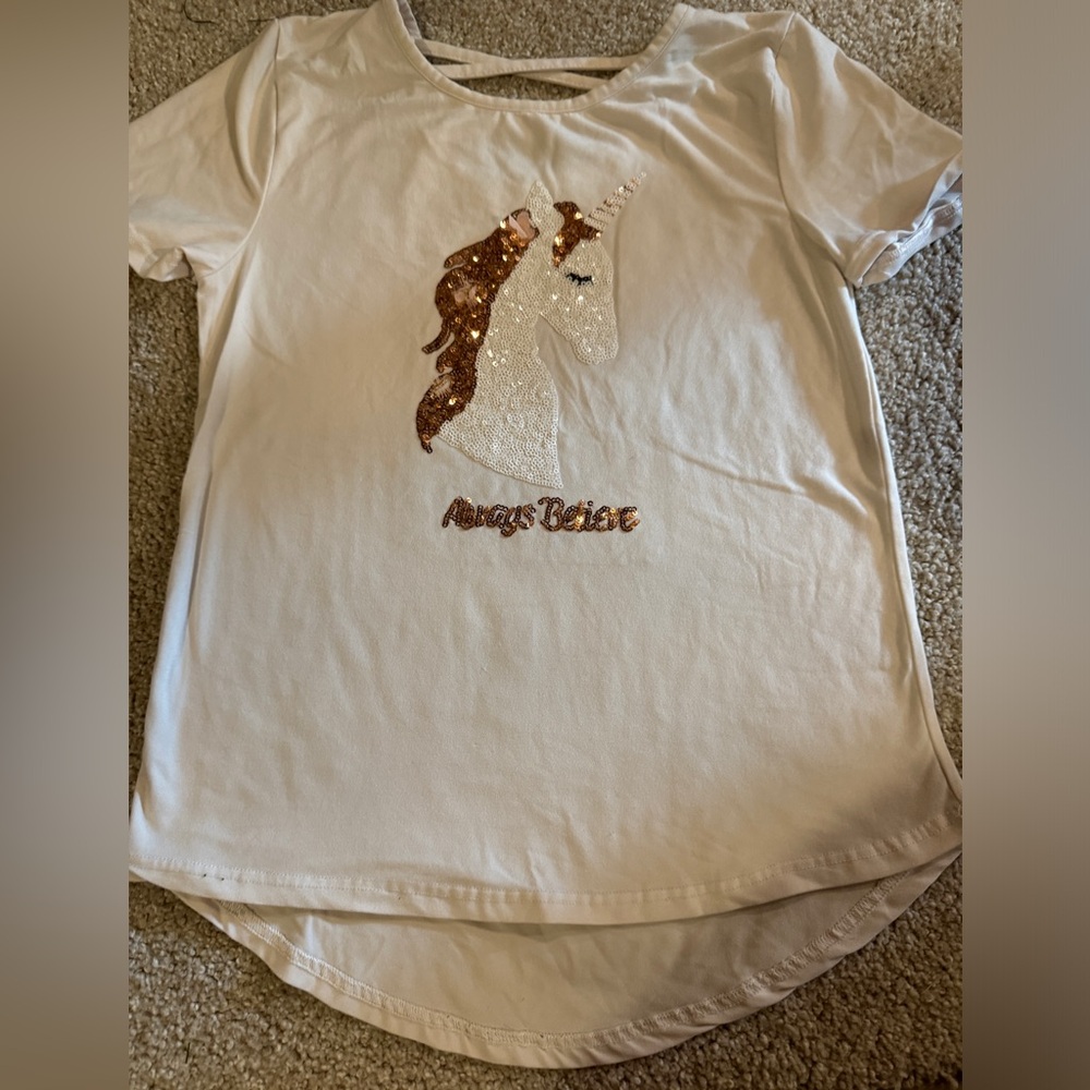Btween unicorn sequin shirt